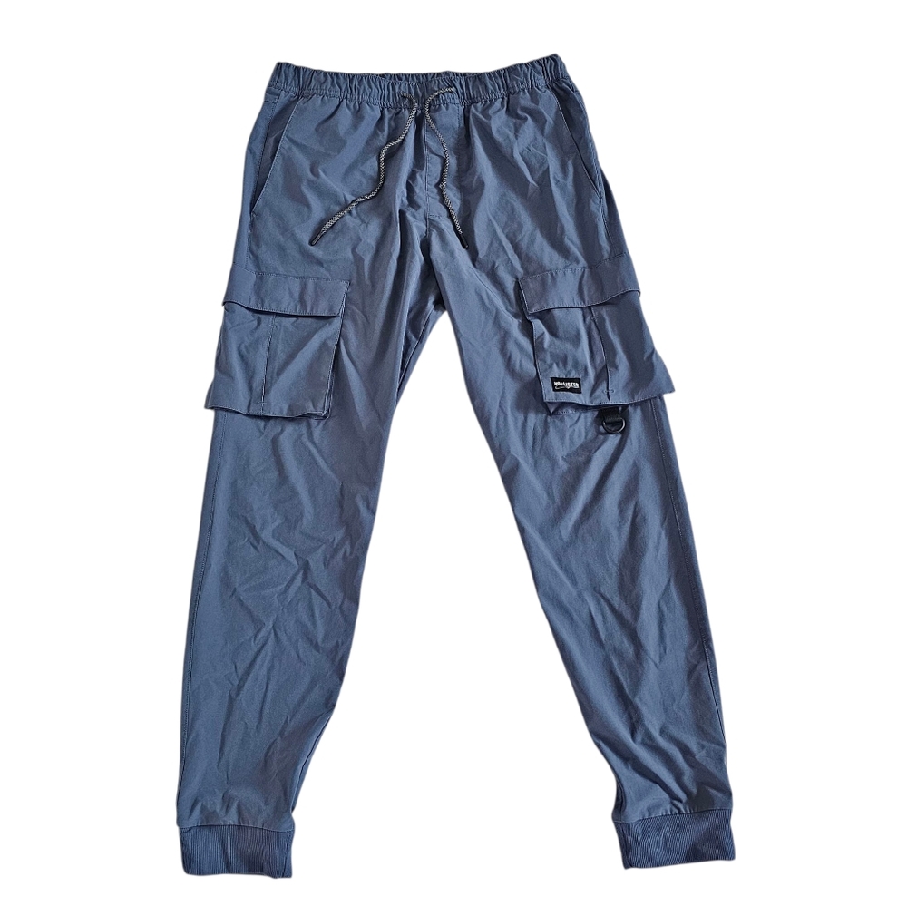 Hollister Men's Blue-Grey Cargo Pants
